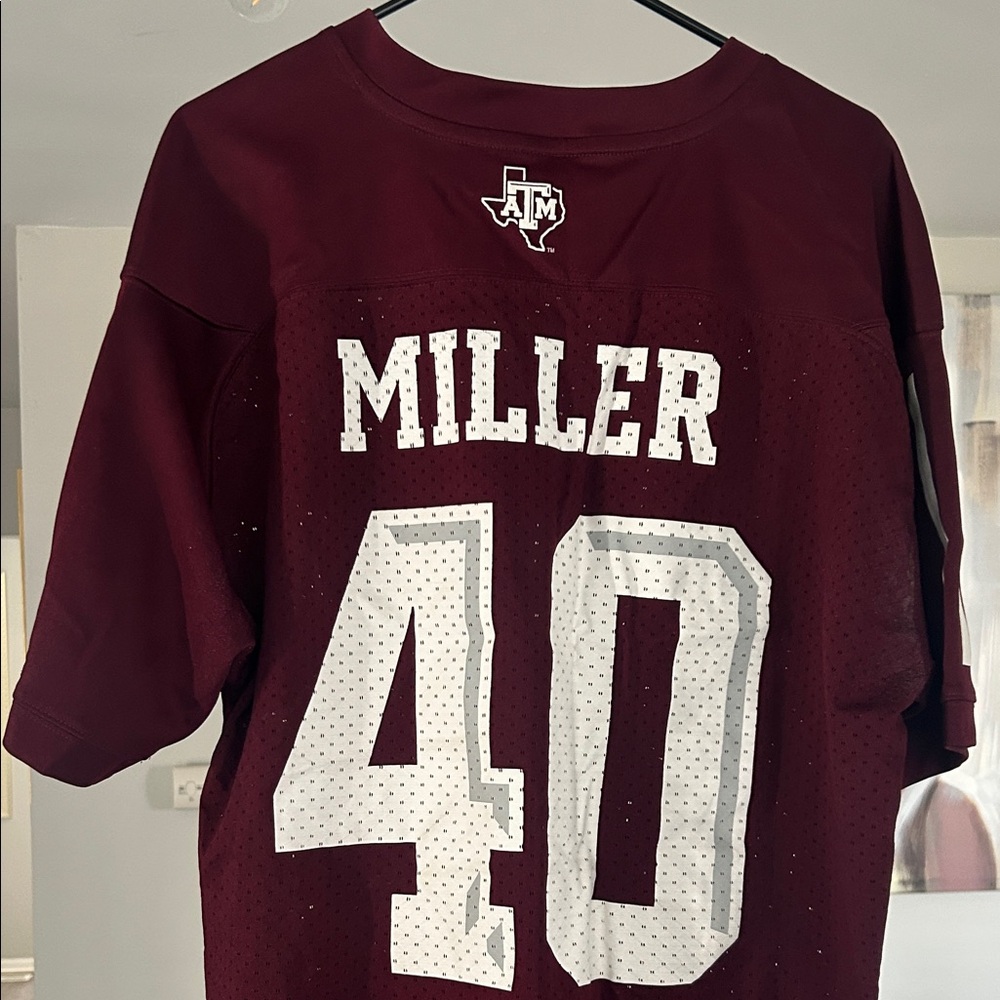 Adidas Maroon Texas A&M Tee with White Print - Picture 2 of 4
